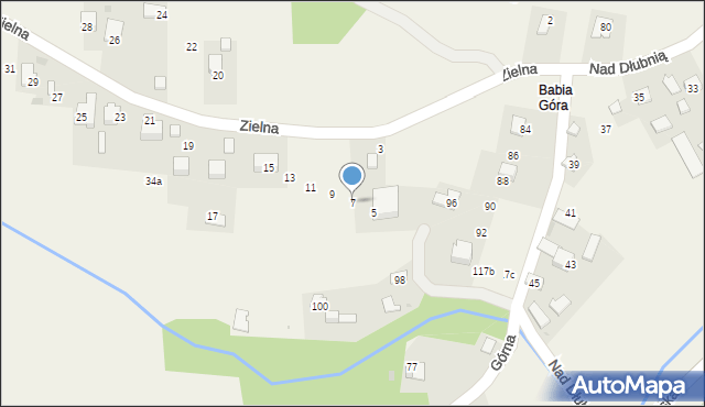 Iwanowice Dworskie, Zielna, 7, mapa Iwanowice Dworskie