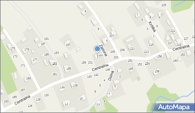 Izdebnik, Zielona, 1, mapa Izdebnik