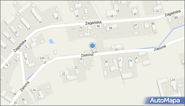 Jabłonów, Zielona, 19, mapa Jabłonów