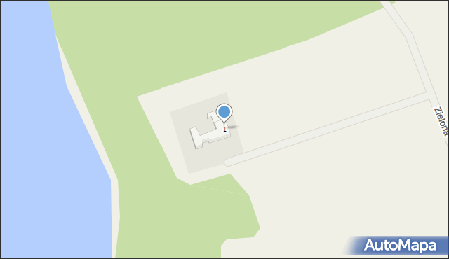 Jabłonowo, Zielona, 1, mapa Jabłonowo