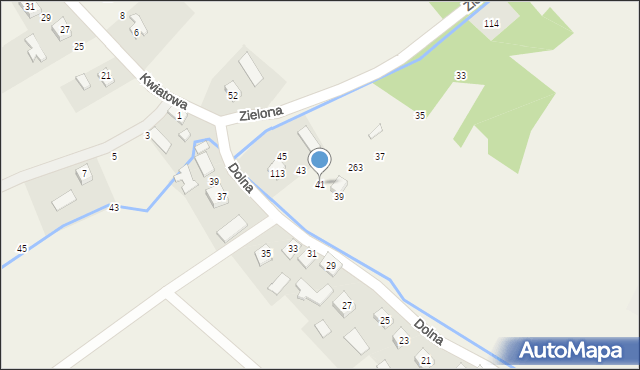 Jaćmierz, Zielona, 41, mapa Jaćmierz