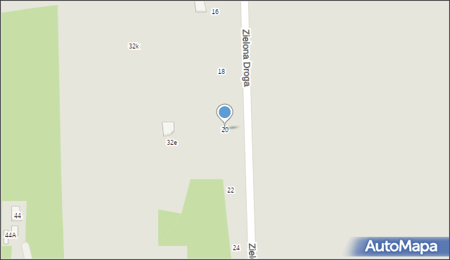 Jadów, Zielona Droga, 20, mapa Jadów