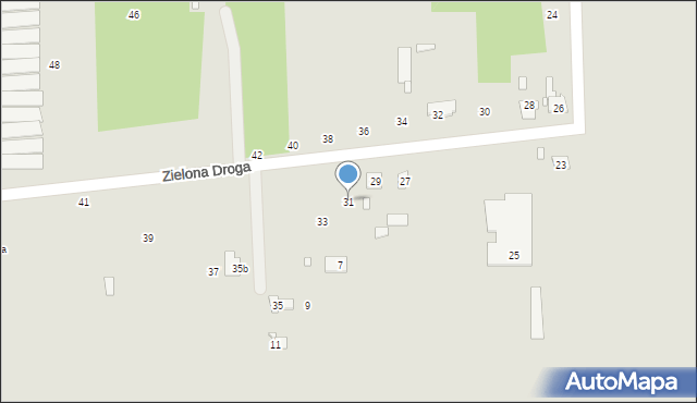Jadów, Zielona Droga, 31, mapa Jadów