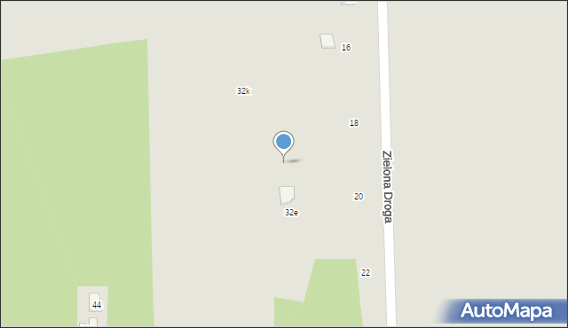 Jadów, Zielona Droga, 32f, mapa Jadów
