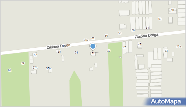 Jadów, Zielona Droga, 51, mapa Jadów