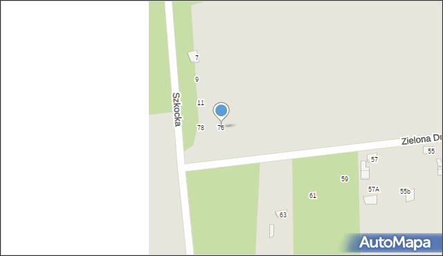 Jadów, Zielona Droga, 76, mapa Jadów