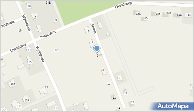 Janczewo, Zielna, 6, mapa Janczewo