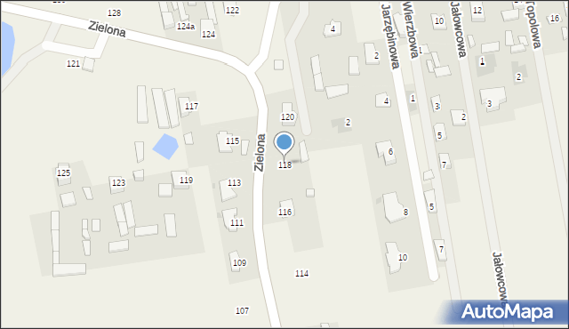 Janiszew, Zielona, 118, mapa Janiszew