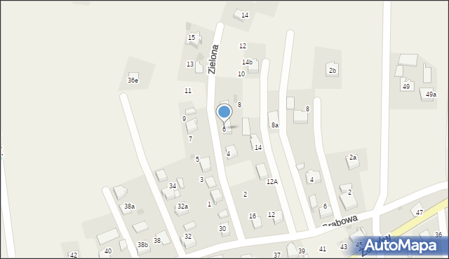 Jankowice, Zielona, 6, mapa Jankowice