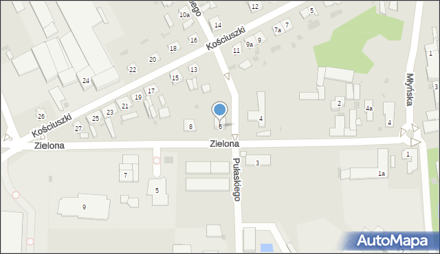 Janowiec Wielkopolski, Zielona, 6, mapa Janowiec Wielkopolski