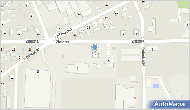 Janowiec Wielkopolski, Zielona, 7, mapa Janowiec Wielkopolski