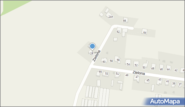 Jarząbkowice, Zielona, 57, mapa Jarząbkowice