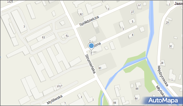 Jasienica, Zielona, 2, mapa Jasienica