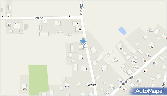 Jastkowice, Zielona, 3A, mapa Jastkowice