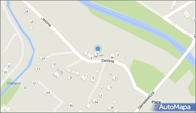 Jedlicze, Zielona, 6b, mapa Jedlicze