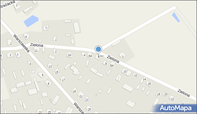 Jednorożec, Zielona, 6, mapa Jednorożec