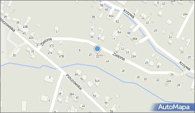 Jędrzejów, Zielona, 12, mapa Jędrzejów