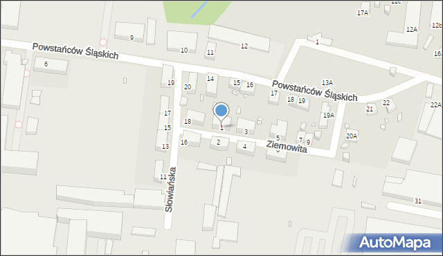 Jelenia Góra, Ziemowita, 1, mapa Jelenia Góra