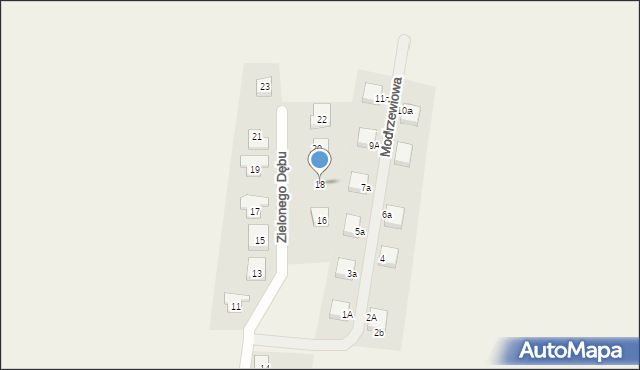 Jeszkowice, Zielonego Dębu, 18, mapa Jeszkowice