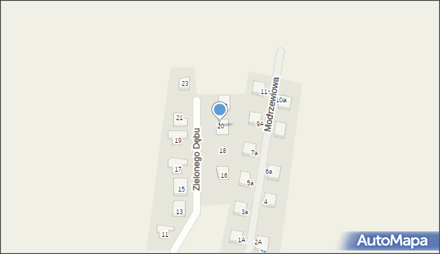 Jeszkowice, Zielonego Dębu, 20, mapa Jeszkowice