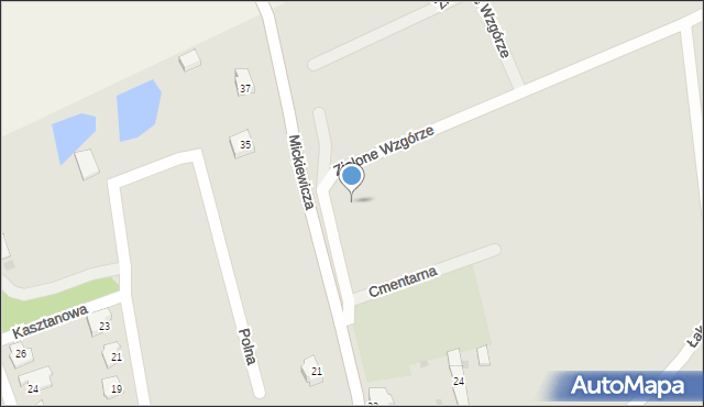 Jeziorany, Zielone Wzgórze, 2, mapa Jeziorany