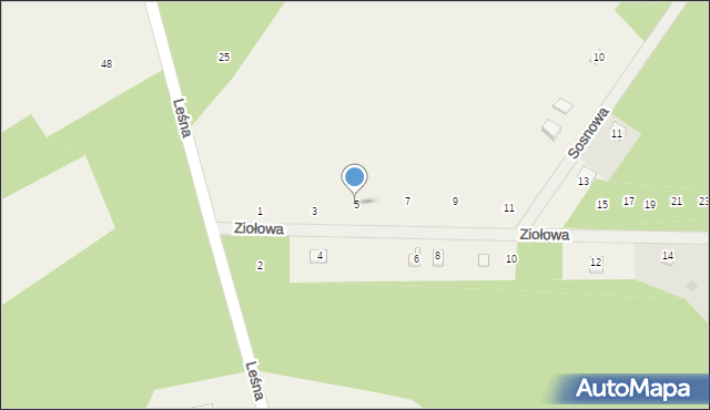 Joachimów-Mogiły, Ziołowa, 5, mapa Joachimów-Mogiły