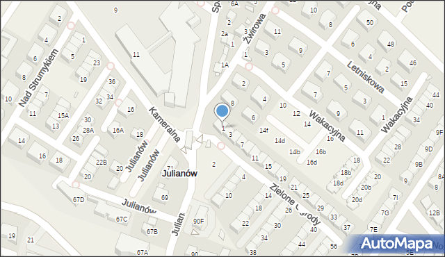 Józefosław, Zielone Ogrody, 1, mapa Józefosław