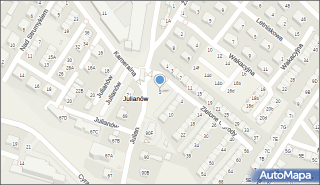 Józefosław, Zielone Ogrody, 2, mapa Józefosław