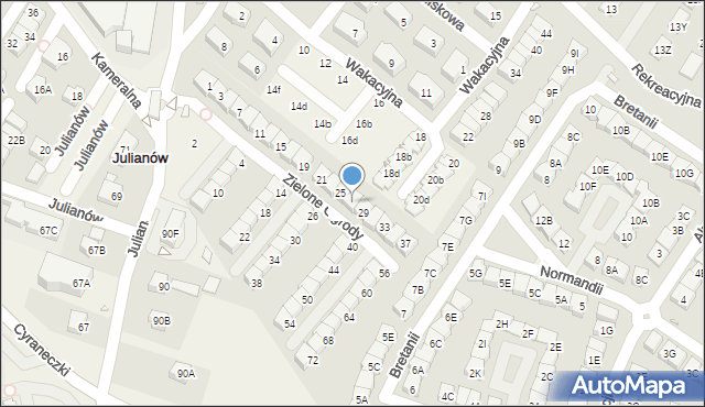 Józefosław, Zielone Ogrody, 27, mapa Józefosław