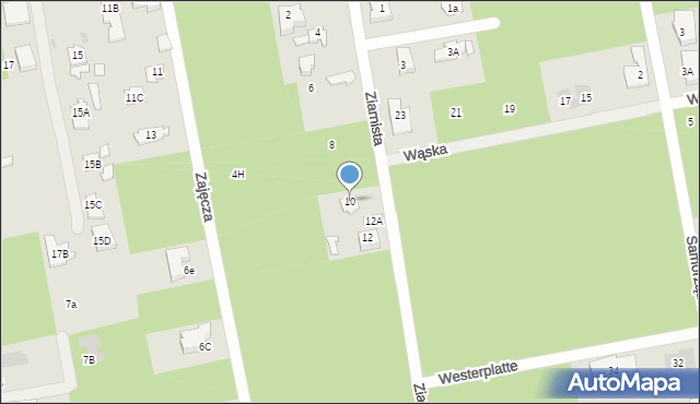 Józefów, Ziarnista, 10, mapa Józefów