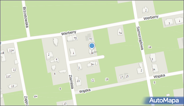 Józefów, Ziarnista, 1a, mapa Józefów