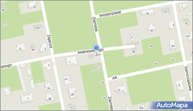 Józefów, Ziarnista, 20, mapa Józefów