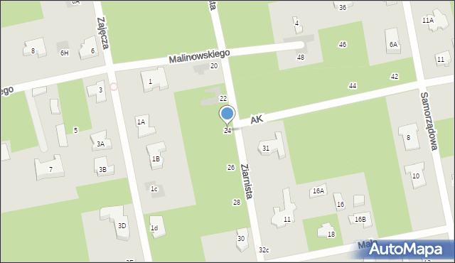 Józefów, Ziarnista, 24, mapa Józefów