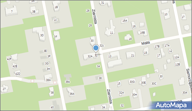 Józefów, Ziarnista, 32, mapa Józefów