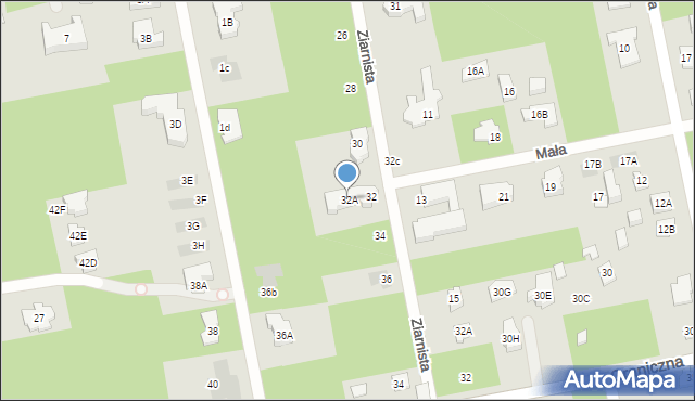 Józefów, Ziarnista, 32A, mapa Józefów