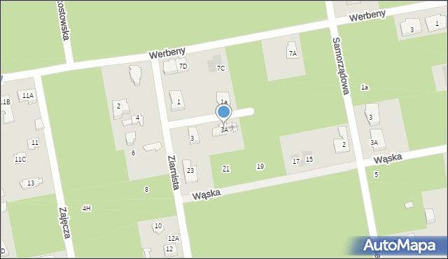 Józefów, Ziarnista, 3A, mapa Józefów