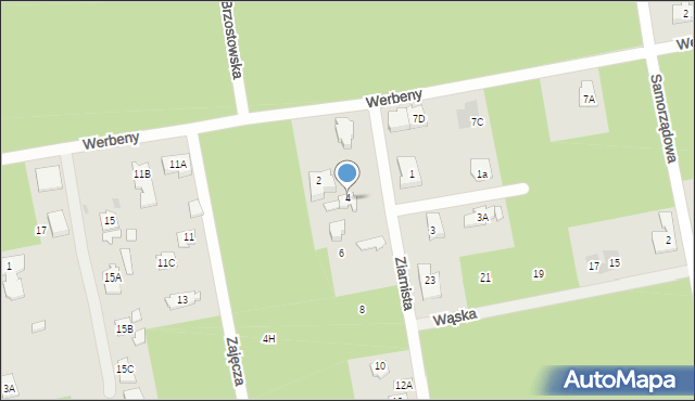 Józefów, Ziarnista, 4A, mapa Józefów