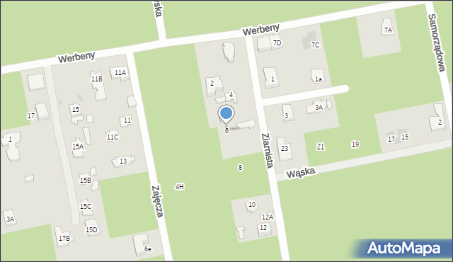 Józefów, Ziarnista, 6, mapa Józefów