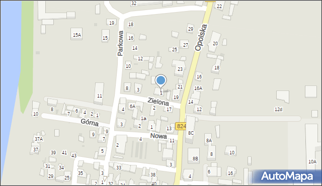 Józefów nad Wisłą, Zielona, 1, mapa Józefów nad Wisłą