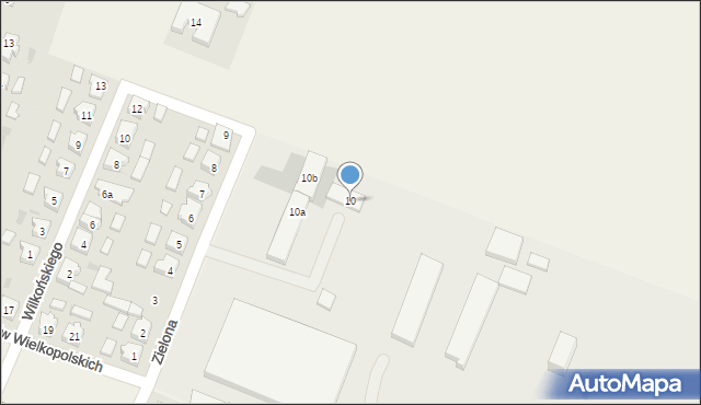 Kąkolewo, Zielona, 10, mapa Kąkolewo