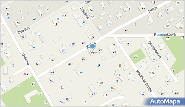 Kamionka, Zielna, 28, mapa Kamionka