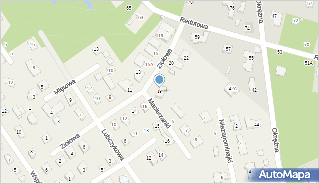 Kamionka, Ziołowa, 18, mapa Kamionka