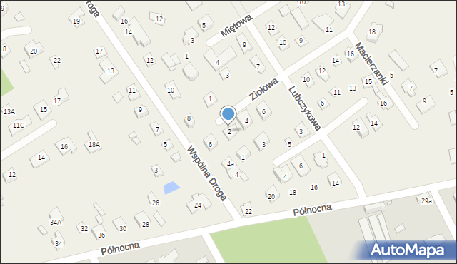 Kamionka, Ziołowa, 2, mapa Kamionka