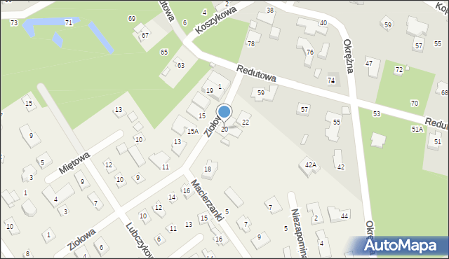 Kamionka, Ziołowa, 20, mapa Kamionka