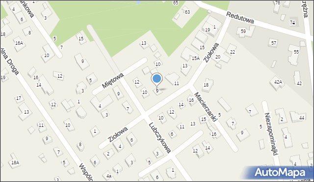 Kamionka, Ziołowa, 9, mapa Kamionka