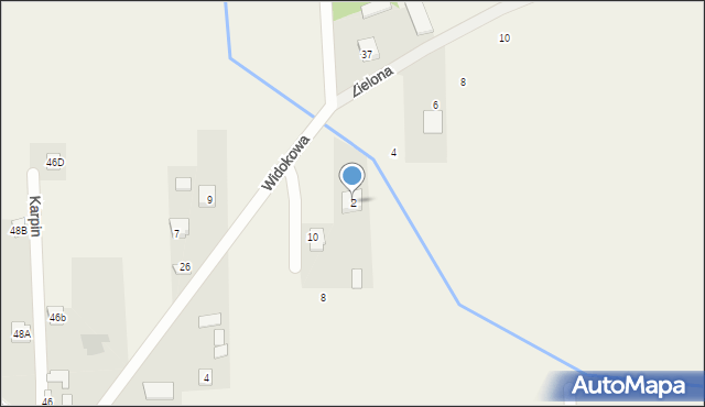 Karpin, Zielona, 2, mapa Karpin