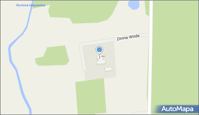 Kaszczor, Zimna Woda, 1, mapa Kaszczor