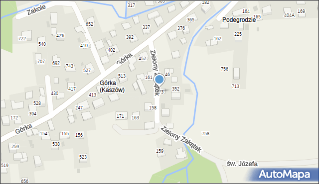 Kaszów, Zielony Zakątek, 7, mapa Kaszów