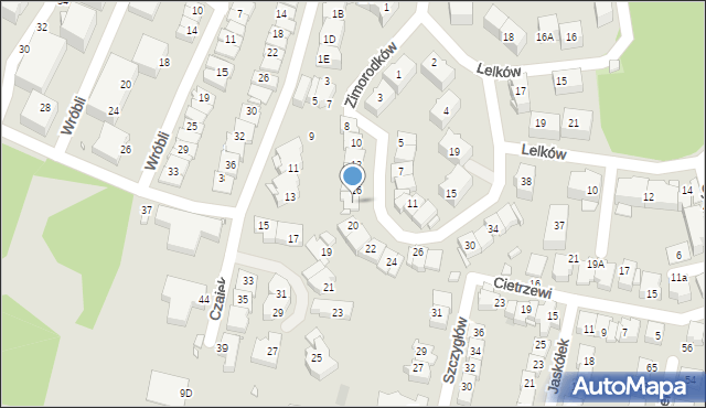 Katowice, Zimorodków, 18, mapa Katowic