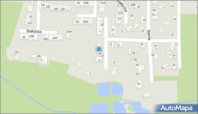 Katowice, Ziembowa, 4A, mapa Katowic